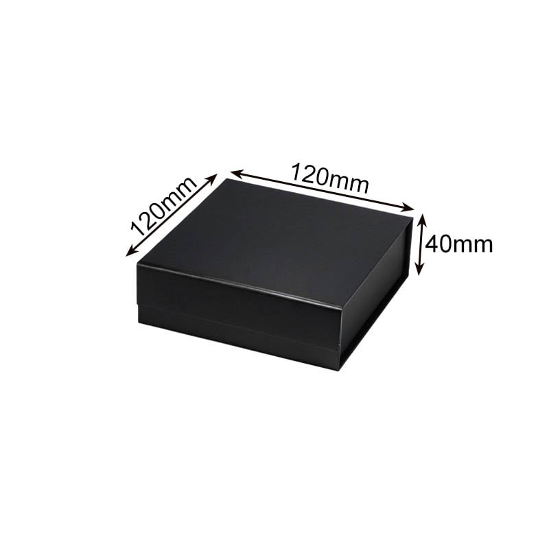 Magnetic Gift Box 120x120x40mm Black - 50/Pack - dimensions