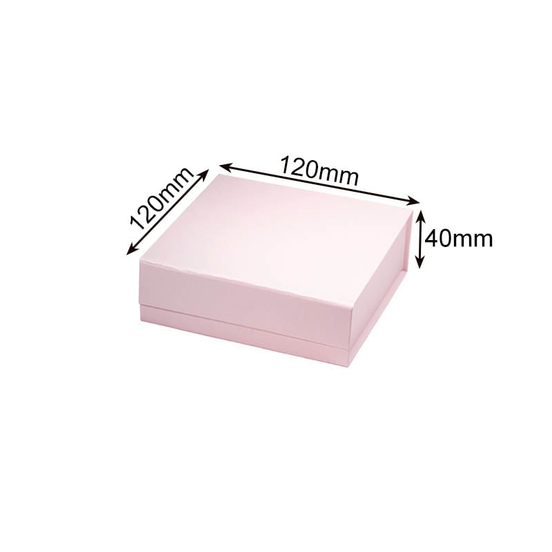 Magnetic Gift Box 120x120x40mm Pink - 50/Pack - dimensions