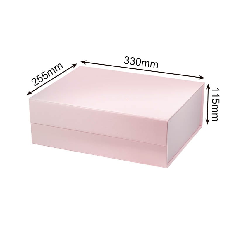 Magnetic Gift Box 330x255x115mm Pink - 25/Pack - dimensions