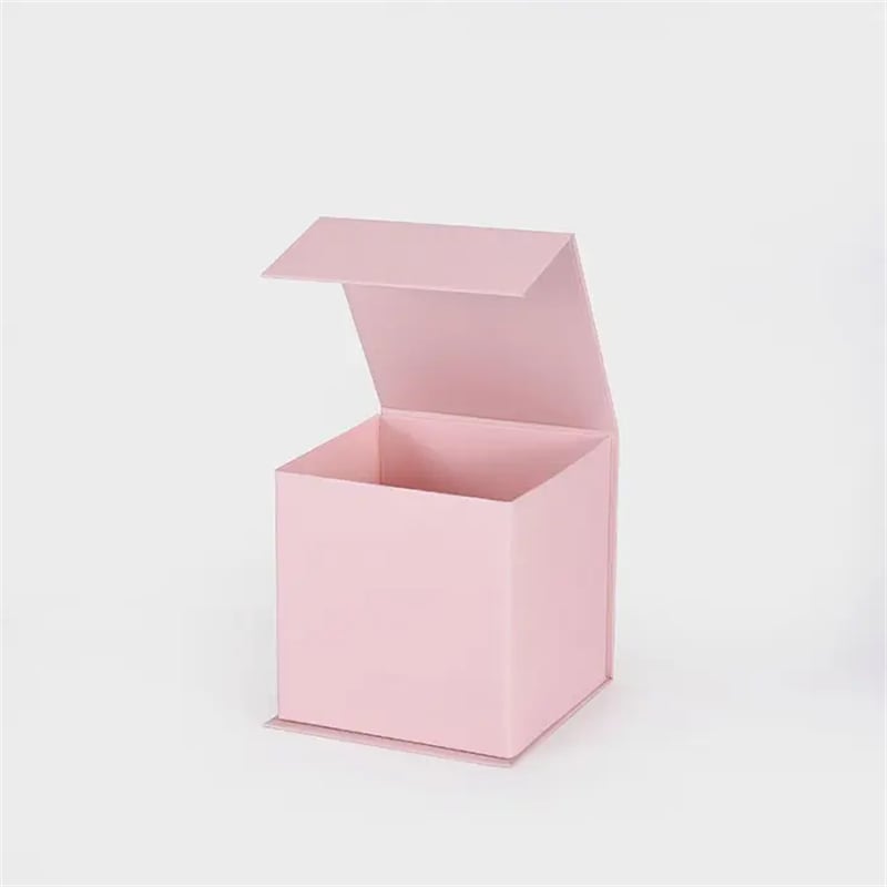 Magnetic Gift Box with Ribbon 120x120x120mm Pink - 50/Pack - dimensions