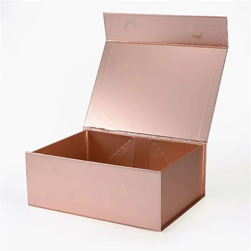 Magnetic Gift Box with Ribbon 330x255x115mm Rose Gold - 25/Pack - dimensions