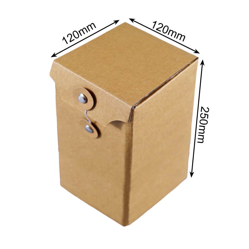 Candle Packing Boxes with Buckle Rope 120x120x250mm - 50/Pack - dimensions