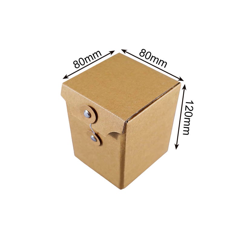 Candle Packing Boxes with Buckle Rope 80x80x120mm - 50/Pack - dimensions