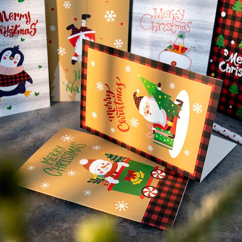 Christmas Greeting Cards 102x152mm Mixed Patterns - 6/Pack - dimensions