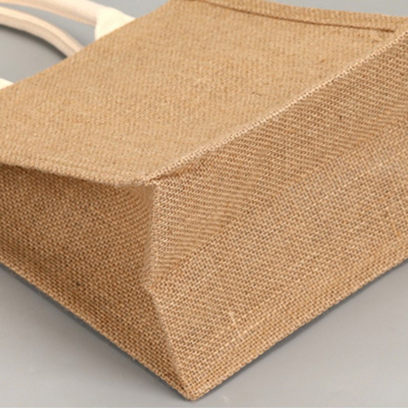 Large Jute Tote Shopping Bags 460x350x180mm - 6/Pack - dimensions