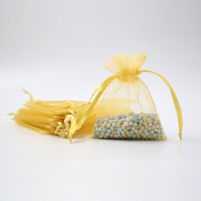 Gold Organza Bags - 100/Pack - dimensions