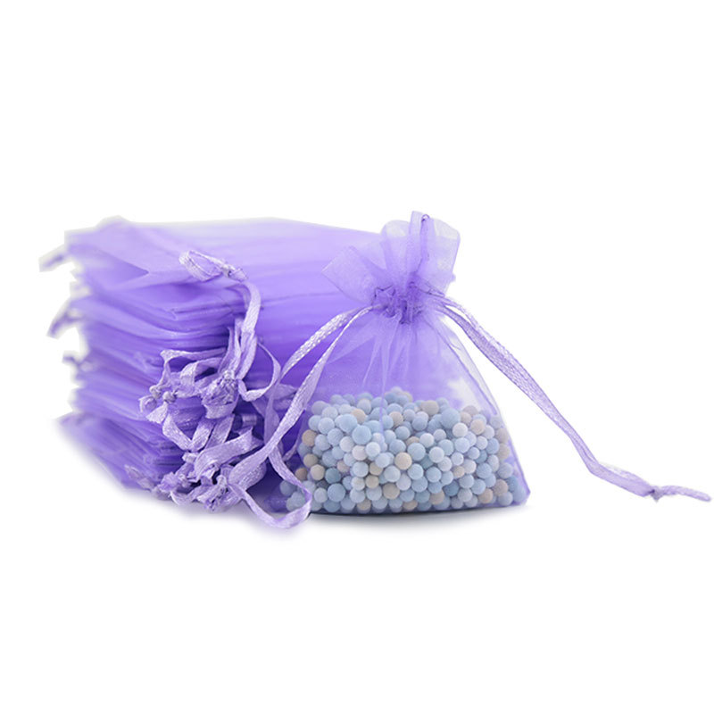 Purple Organza Bags - 100/Pack - dimensions