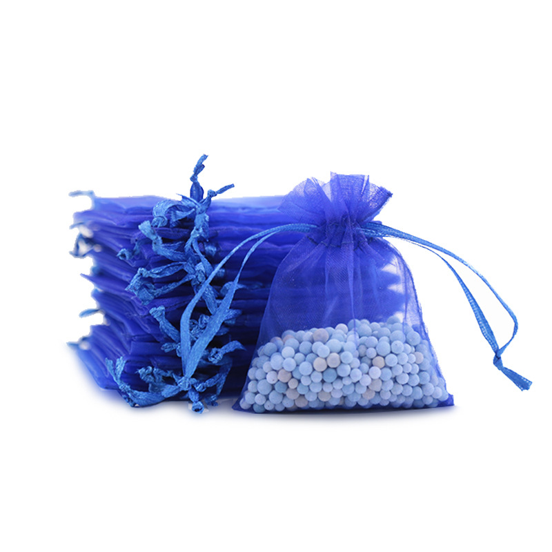 Royal Blue Organza Bags - 100/Pack - dimensions