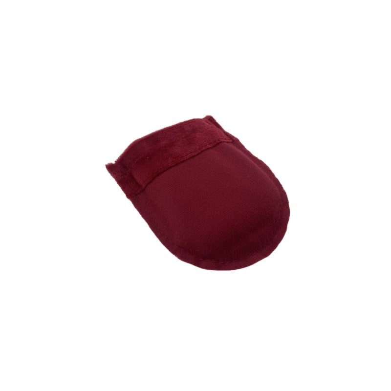 Velvet Satin Drawstring Bags 80x100mm Burgundy - 50/Pack - dimensions