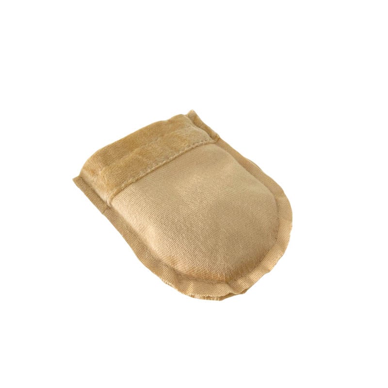 Velvet Satin Drawstring Bags 80x100mm Camel - 50/Pack - dimensions