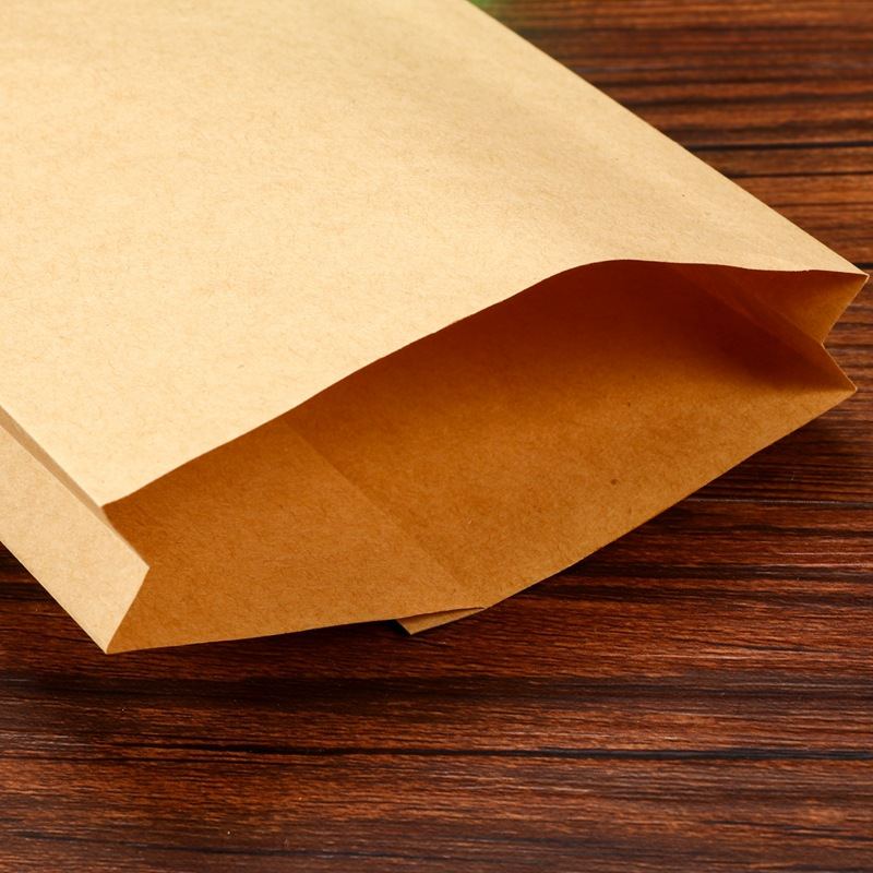 Greaseproof Paper Bags Flat Bottom 140x140mm Brown - 600/Pack - dimensions