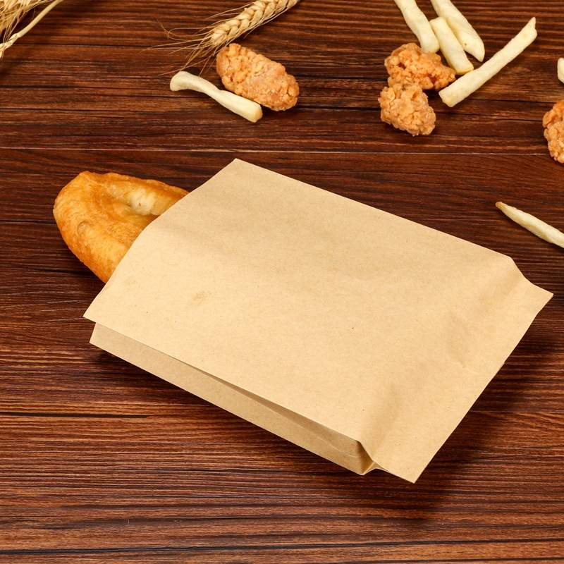 Greaseproof Paper Bags Flat Bottom 160x180mm Brown - 600/Pack - dimensions