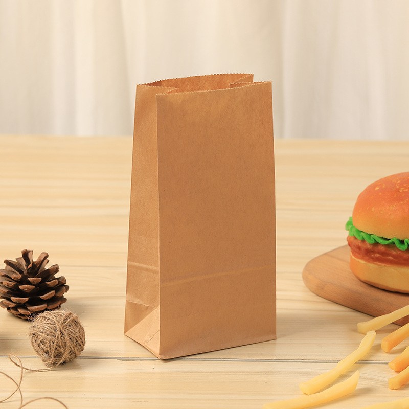 Greaseproof Paper Bags Square Bottom 150x280mm Brown - 300/Pack - dimensions