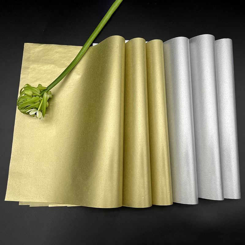 Tissue Paper 750x500mm Metallic Silver - 240 Sheets - dimensions