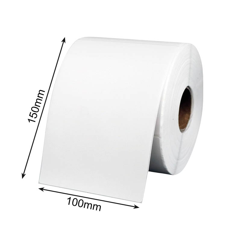 Direct Thermal Labels 100x150mm 8 Rolls - 500 Sheets/Roll - dimensions