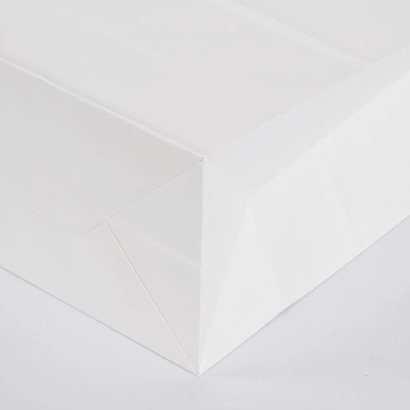 Large Paper Bags Twisted Handles 340x480mm White - 50/Pack - dimensions