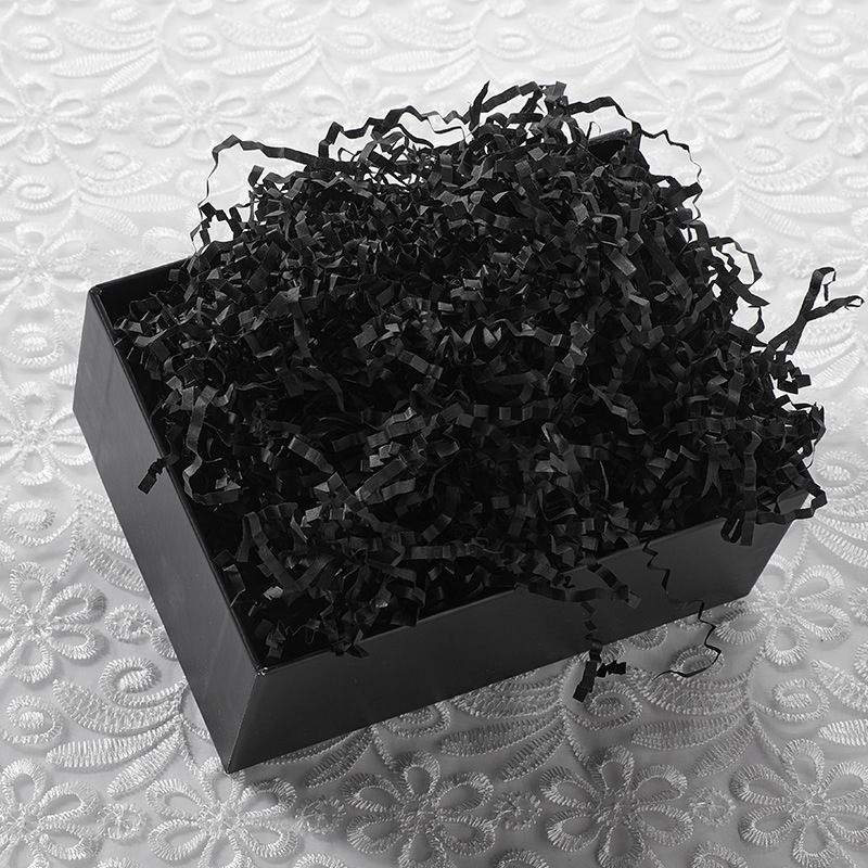 Crinkle Shredded Paper Filler Black 1kg - dimensions