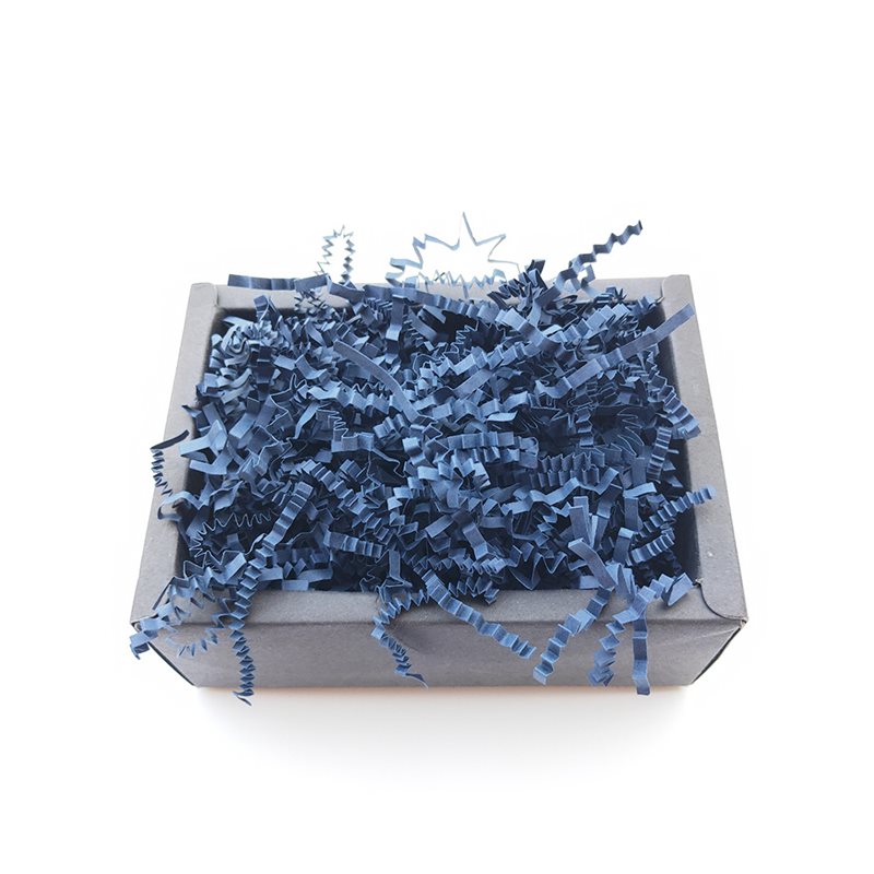 Crinkle Shredded Paper Filler Navy Blue 1kg - dimensions