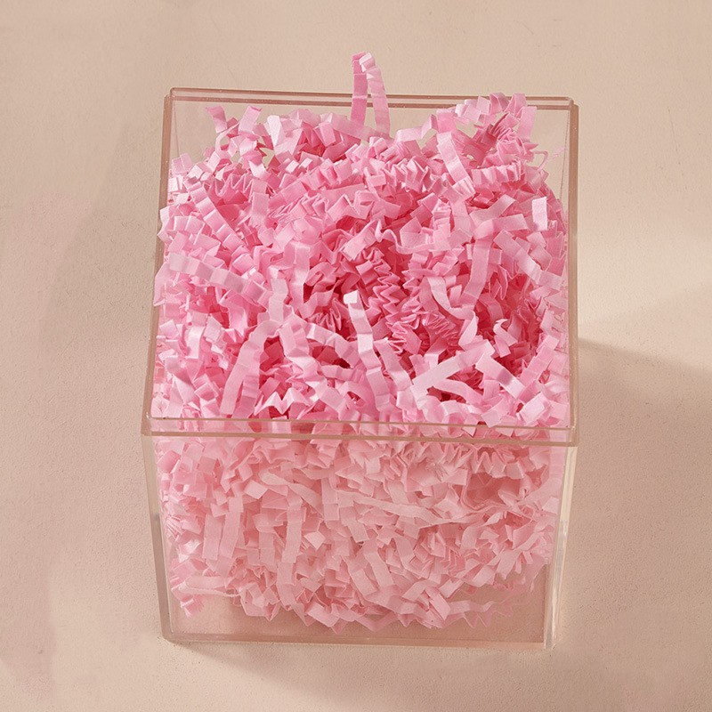 Crinkle Shredded Paper Filler Pink 1kg - dimensions