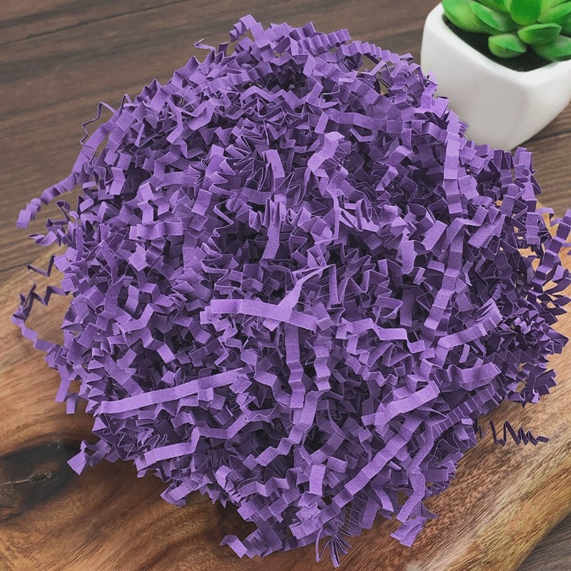 Crinkle Shredded Paper Filler Purple 1kg - dimensions