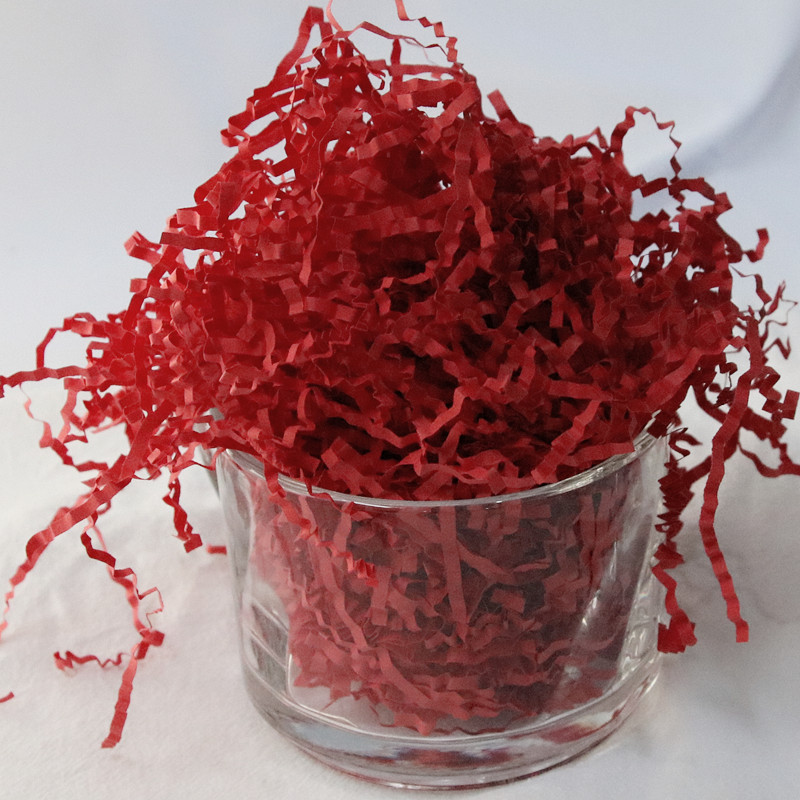 Crinkle Shredded Paper Filler Red 1kg - dimensions