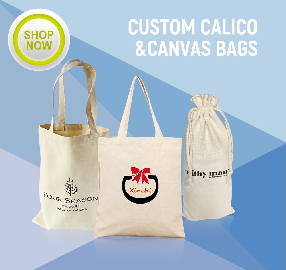 Custom calico & canvas bags