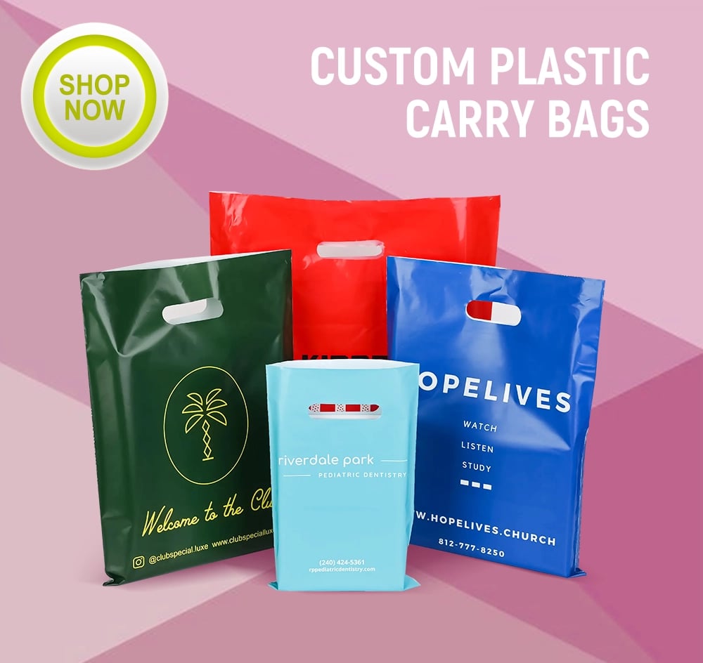 Custom plastic carry bags