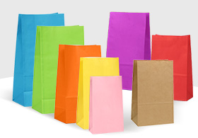 Paper bags - no handles Kraft stand up pouche