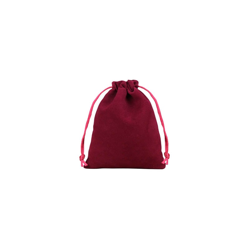 Velvet Drawstring Bags 70x90mm Burgundy - 50/Pack