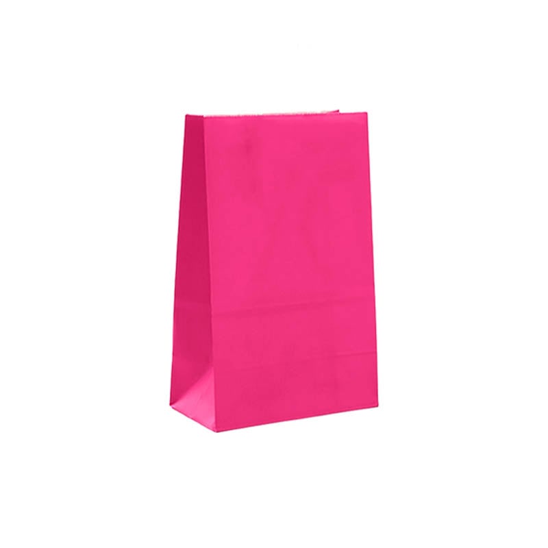 Medium Paper Gift Bags No Handles 130x240mm Rose Pink - 100/Pack