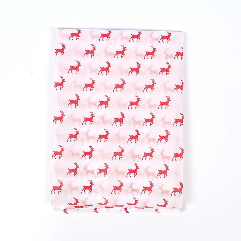 Christmas Tissue Paper 500x700mm Deer Pattern - 50 Sheets