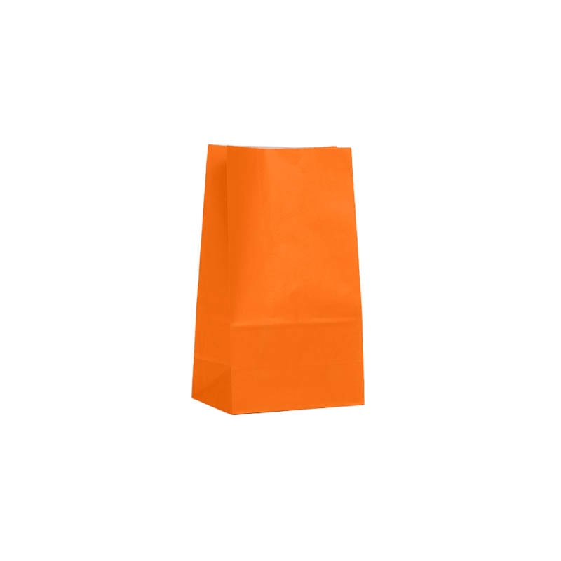 Small Paper Gift Bags No Handles 90x180mm Orange - 100/Pack