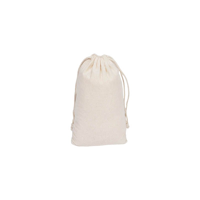 Small Calico Drawstring Bags 100x200mm - 50/Pack