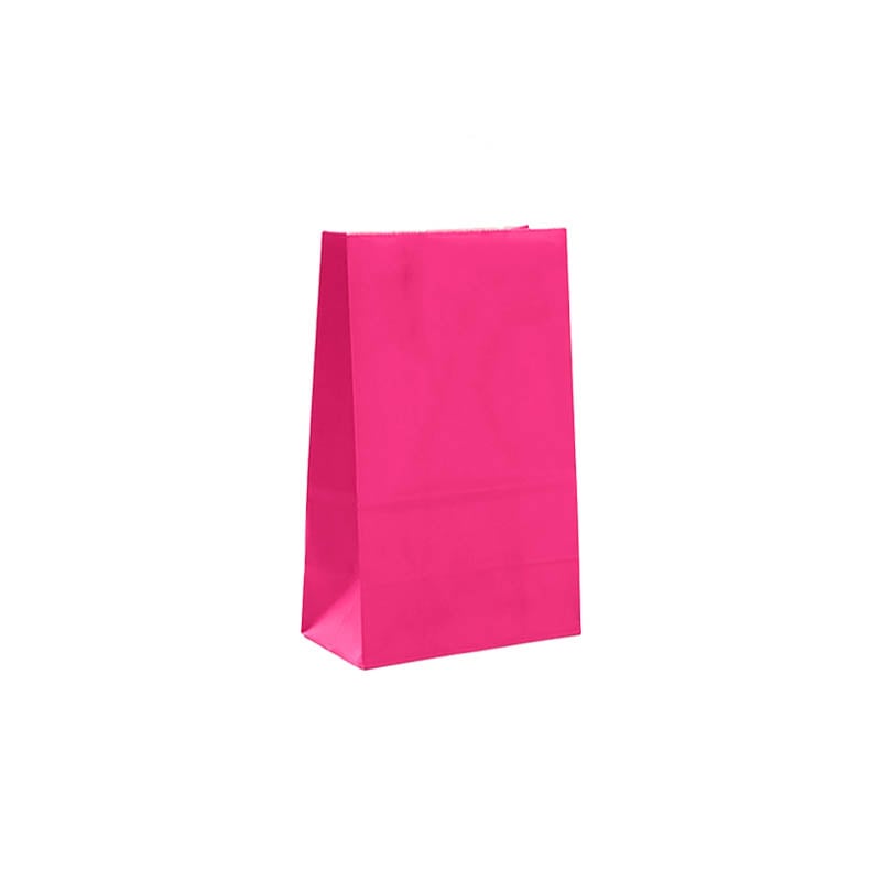 Small Paper Gift Bags No Handles 90x180mm Rose Pink - 100/Pack