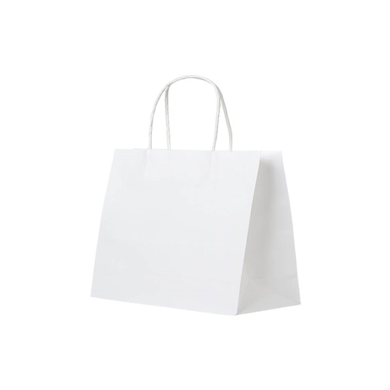 Medium Paper Bags Twisted Handles 280x280mm White - 50/Pack