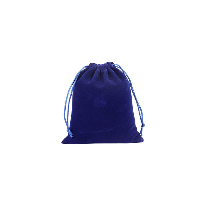 Double Sided Velvet Drawstring Bags 90x120mm Royal Blue - 50/Pack