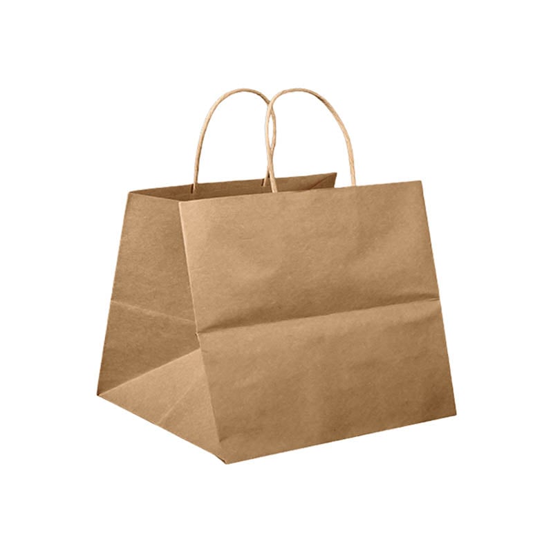 Medium Paper Bags Twisted Handles 350x320mm Brown - 50/Pack