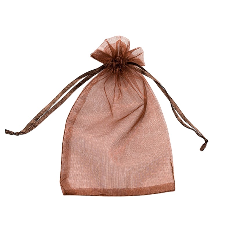 Brown Organza Bags - 100/Pack