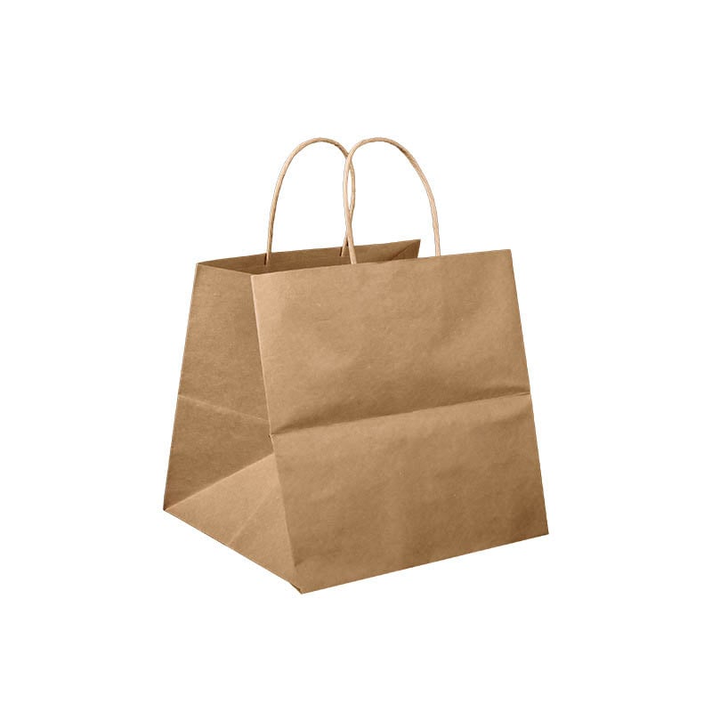 Medium Paper Bags Twisted Handles 280x280mm Brown - 50/Pack