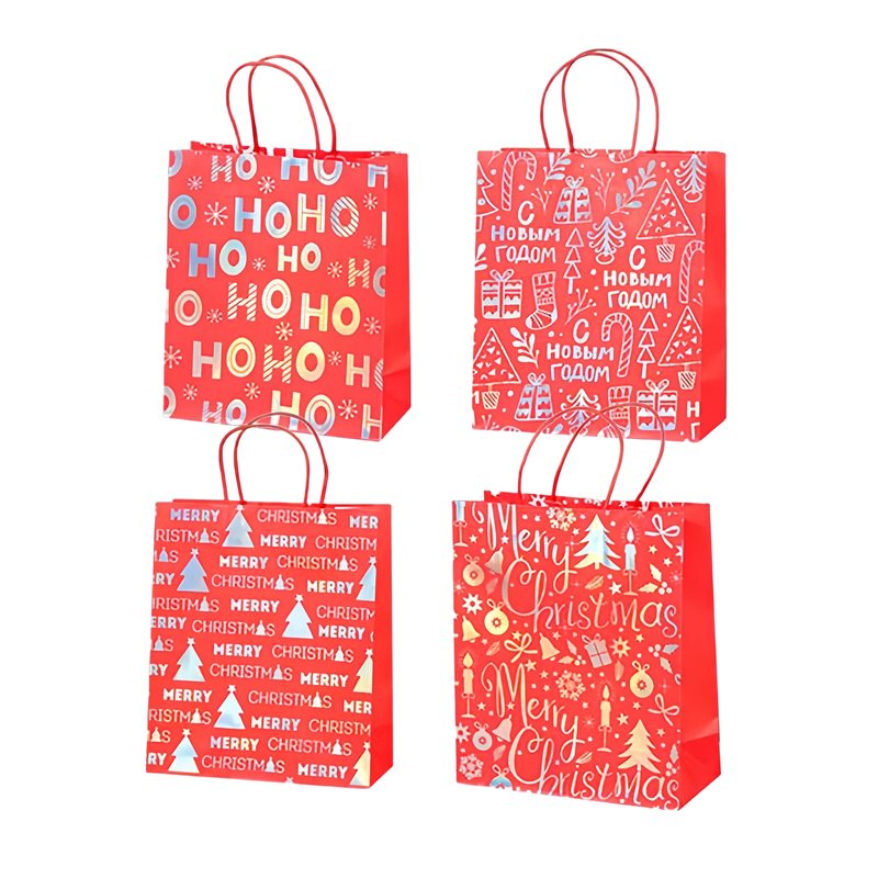 Large Xmas Present Gift Bags with Handles 320x420x110mm - 48/Pack