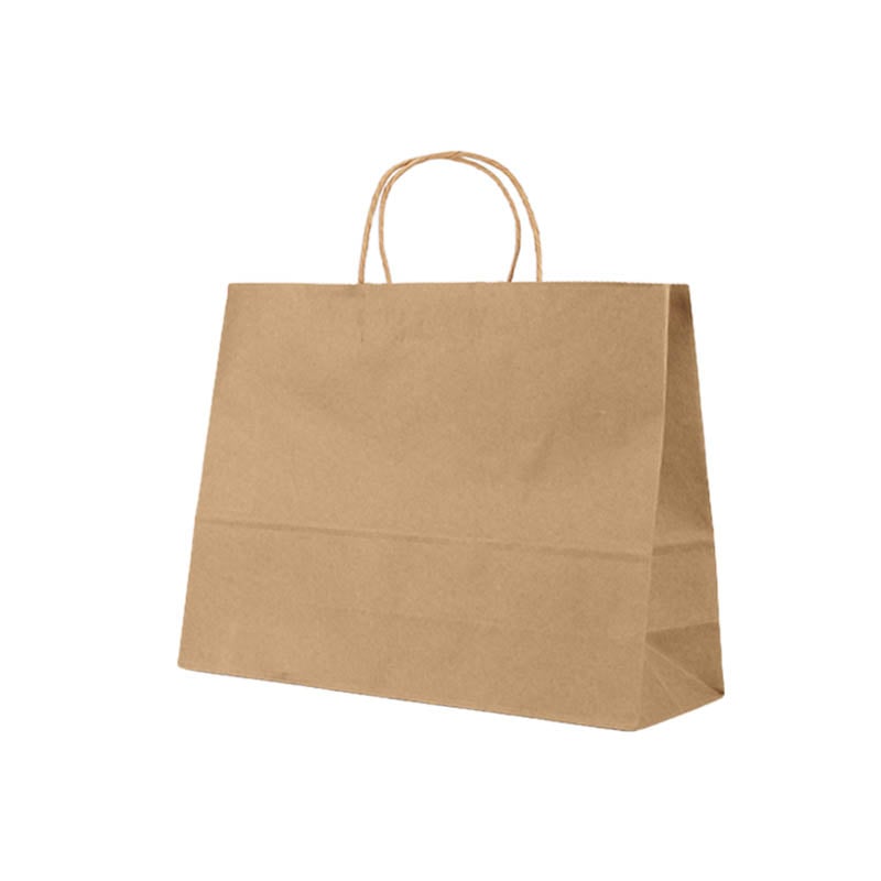 Large Paper Bags Twisted Handles 450x350mm Brown - 50/Pack