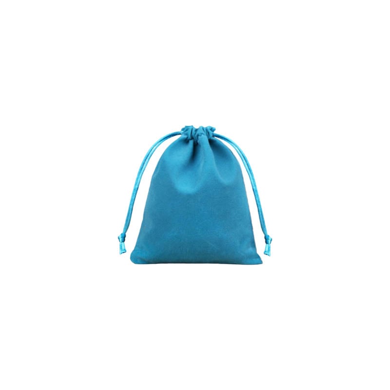 Velvet Drawstring Bags 70x90mm Lake Blue - 50/Pack