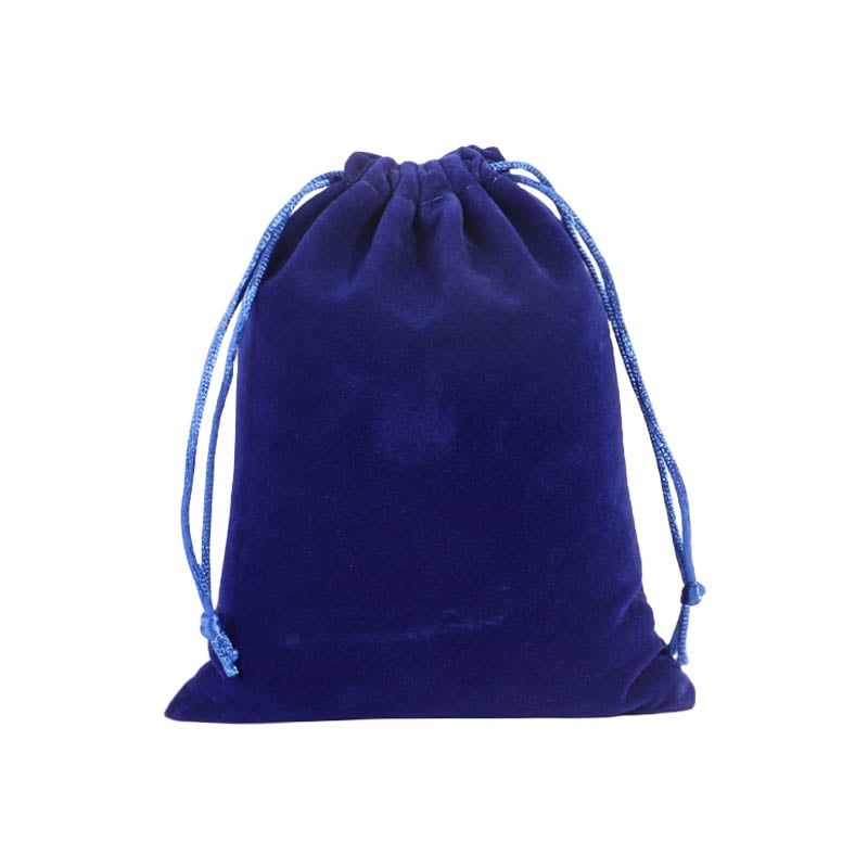 Double Sided Velvet Drawstring Bags 200x250mm Royal Blue - 50/Pack