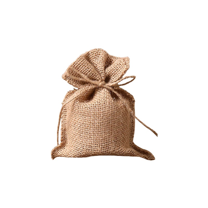 Hessian Drawstring Gift Bags 130x180mm - 10/Pack