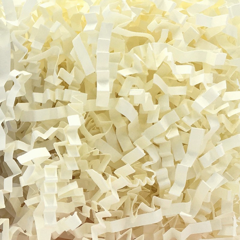 Crinkle Shredded Paper Filler Off White 1kg - dimensions