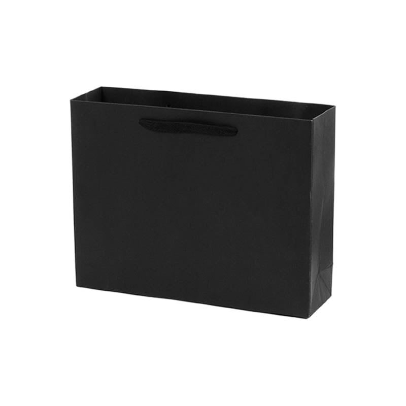 Matt Laminated Paper Bags 400x125x300mm Black - 50/Pack - dimensions