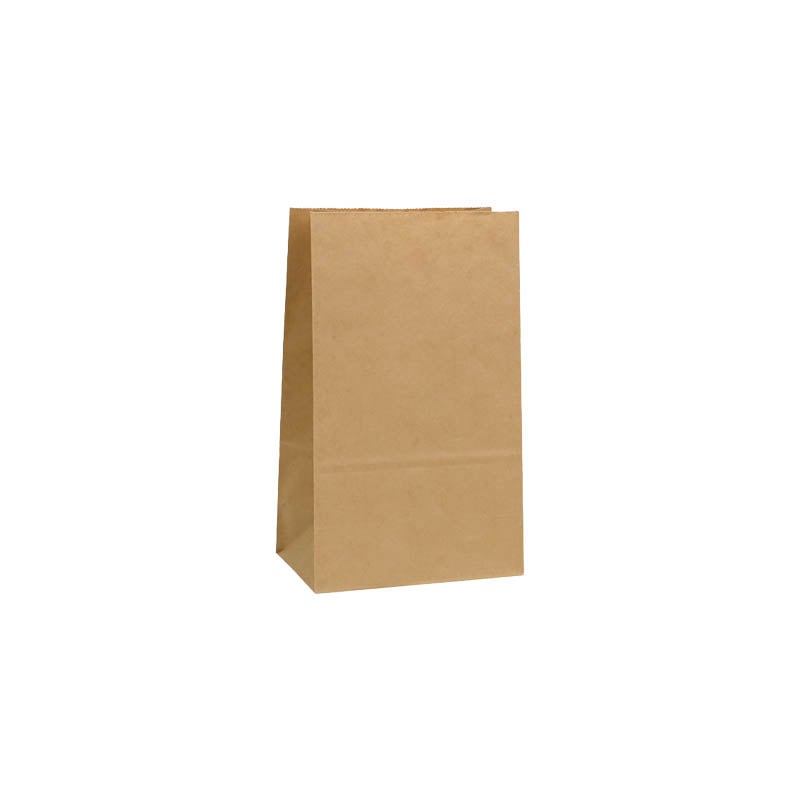 Small Paper Gift Bags No Handles 90x180mm Brown - 100/Pack - dimensions