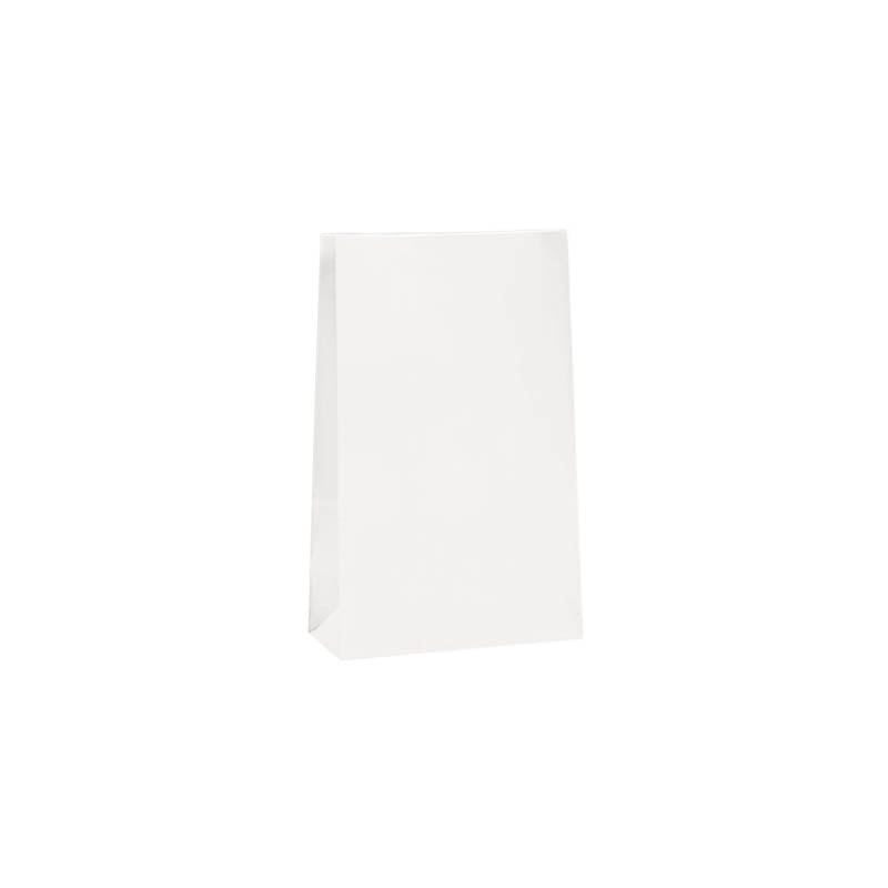 Small Paper Gift Bags No Handles 90x180mm White - 100/Pack