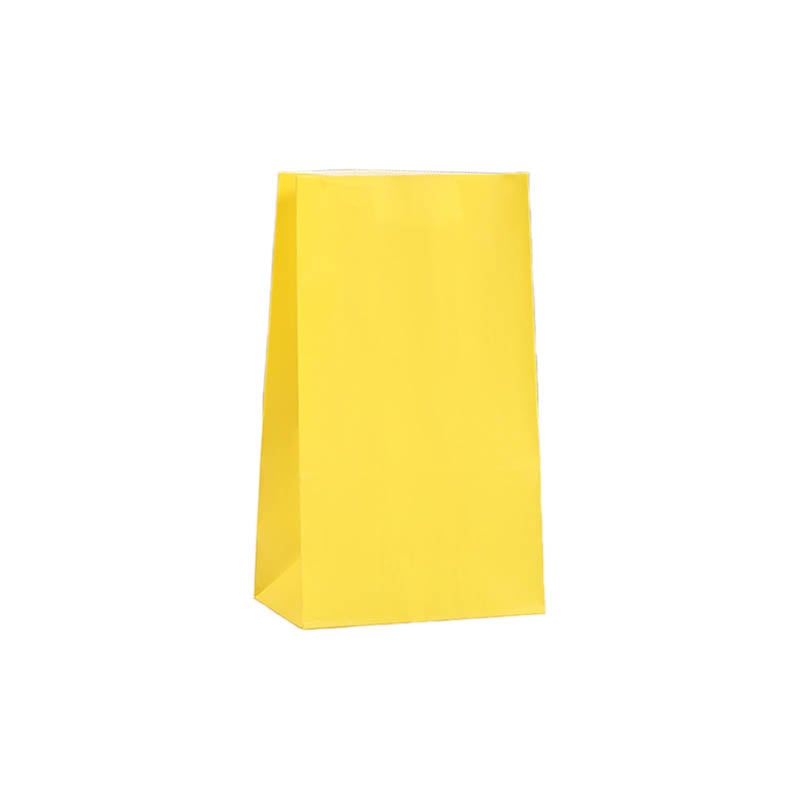 Medium Paper Gift Bags No Handles 130x240mm Yellow - 100/Pack