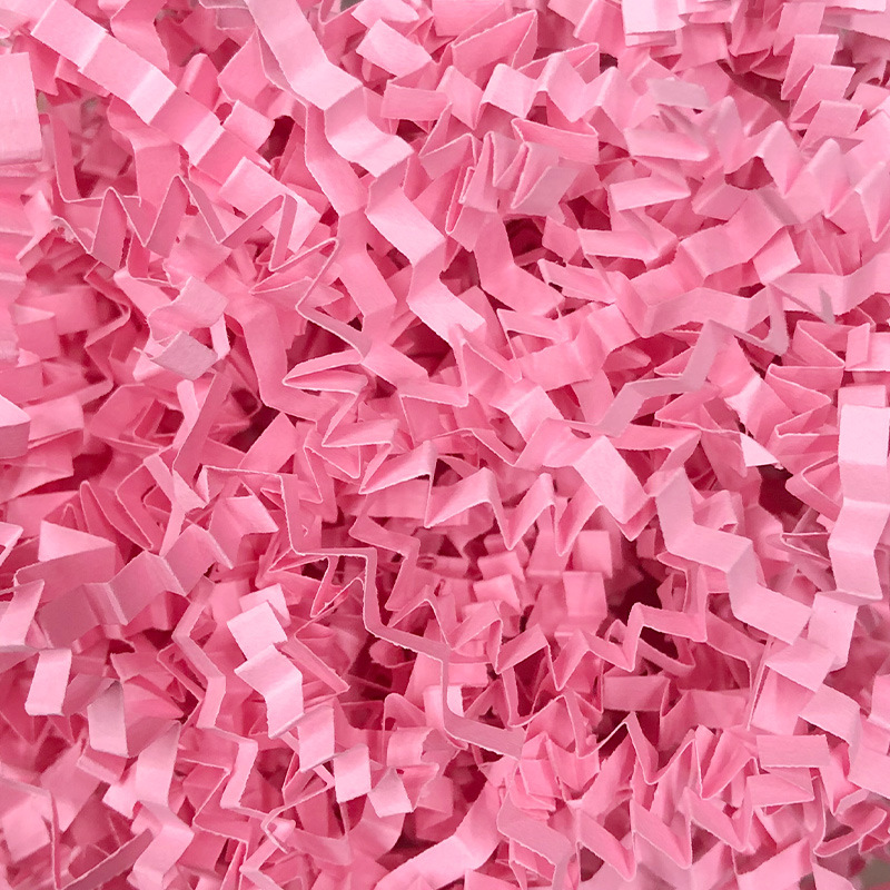 Crinkle Shredded Paper Filler Pink 1kg - dimensions